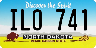 ND license plate ILO741