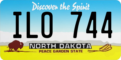 ND license plate ILO744