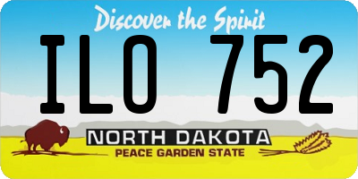 ND license plate ILO752