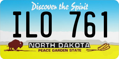 ND license plate ILO761
