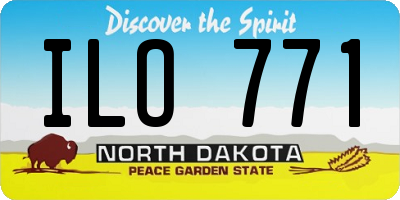 ND license plate ILO771
