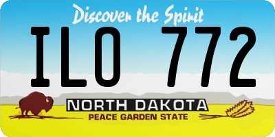 ND license plate ILO772