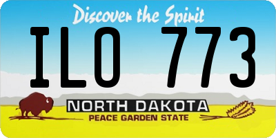 ND license plate ILO773