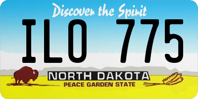ND license plate ILO775