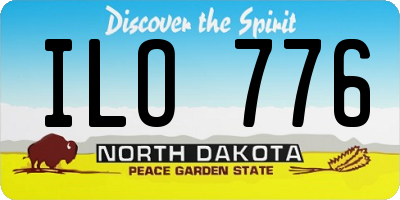 ND license plate ILO776