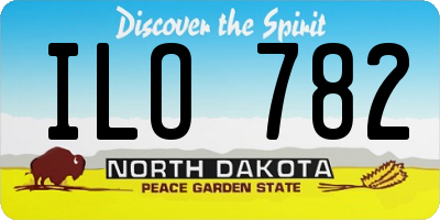 ND license plate ILO782