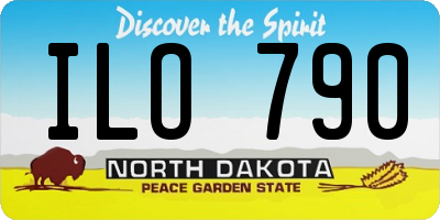 ND license plate ILO790