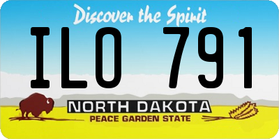 ND license plate ILO791