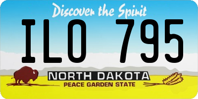 ND license plate ILO795