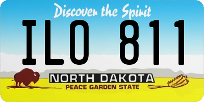 ND license plate ILO811