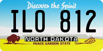 ND license plate ILO812