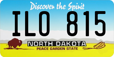 ND license plate ILO815