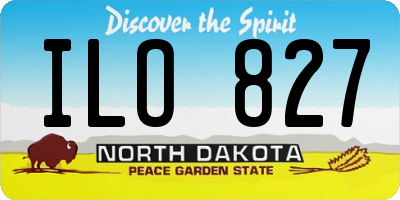 ND license plate ILO827