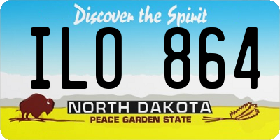 ND license plate ILO864