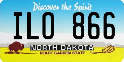 ND license plate ILO866