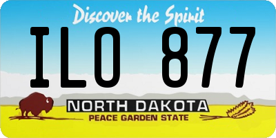 ND license plate ILO877