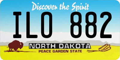 ND license plate ILO882