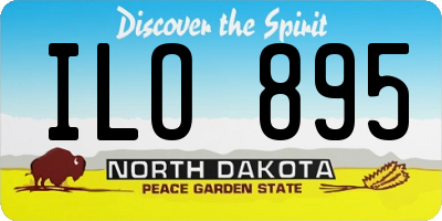 ND license plate ILO895