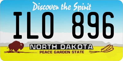 ND license plate ILO896