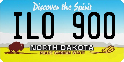 ND license plate ILO900