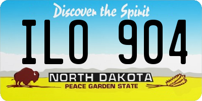 ND license plate ILO904
