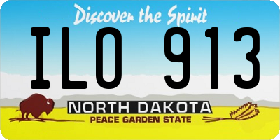 ND license plate ILO913