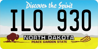 ND license plate ILO930