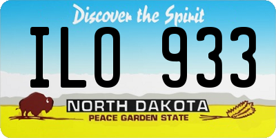 ND license plate ILO933