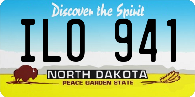 ND license plate ILO941