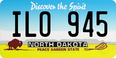 ND license plate ILO945