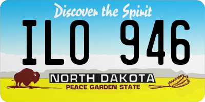 ND license plate ILO946