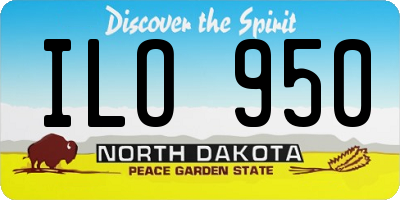 ND license plate ILO950