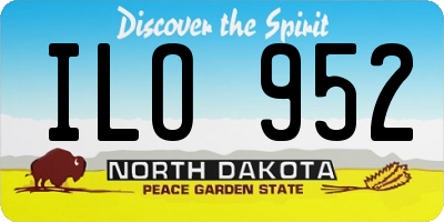 ND license plate ILO952