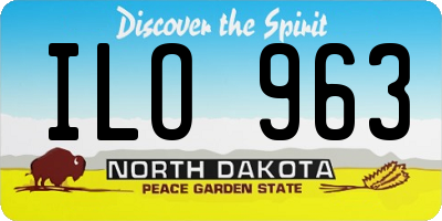 ND license plate ILO963