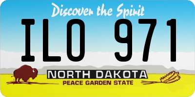 ND license plate ILO971