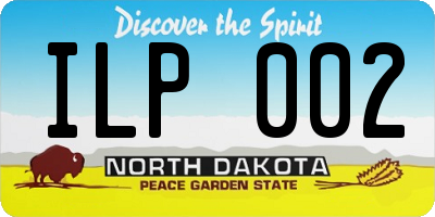 ND license plate ILP002