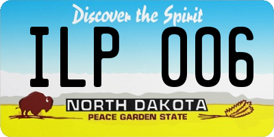 ND license plate ILP006