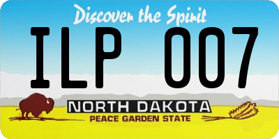 ND license plate ILP007