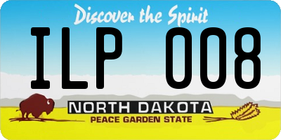 ND license plate ILP008