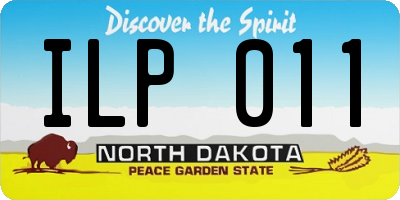 ND license plate ILP011