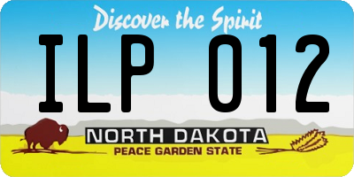 ND license plate ILP012