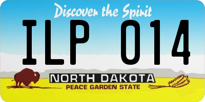 ND license plate ILP014