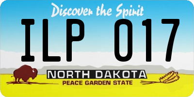 ND license plate ILP017