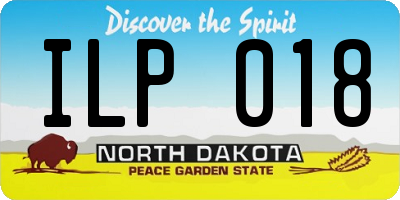 ND license plate ILP018