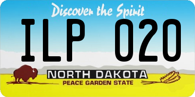 ND license plate ILP020