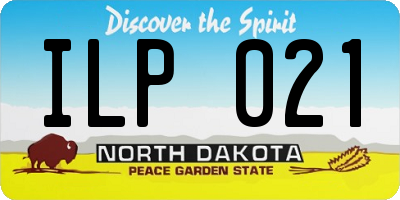 ND license plate ILP021