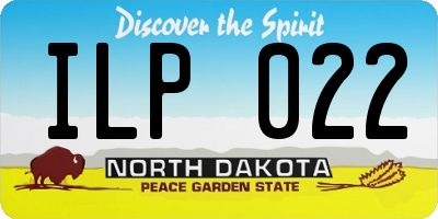 ND license plate ILP022