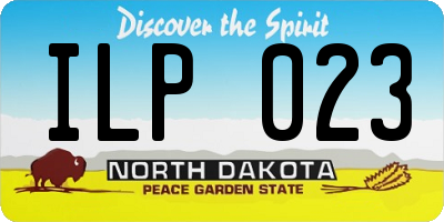 ND license plate ILP023