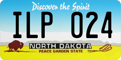 ND license plate ILP024
