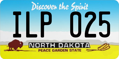 ND license plate ILP025